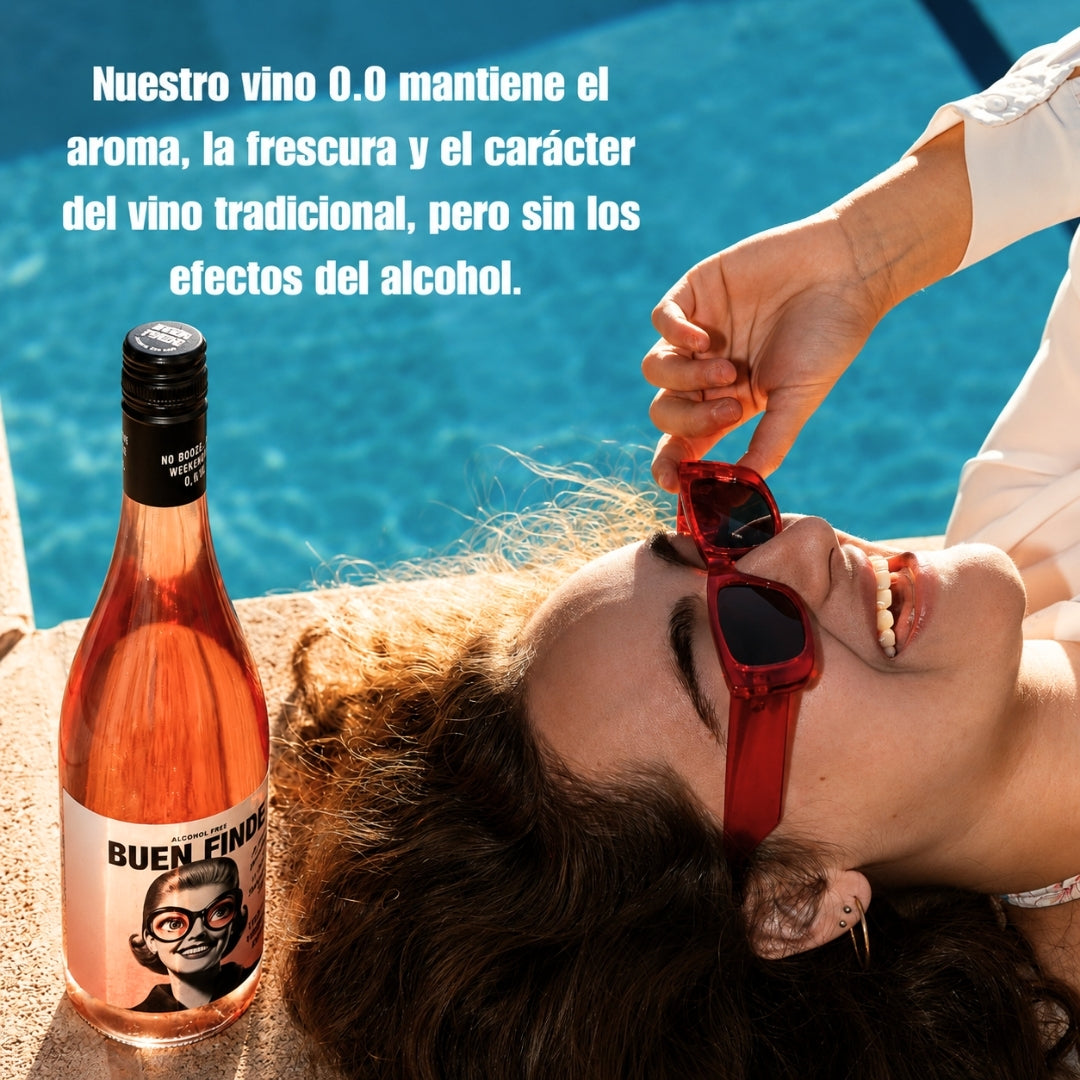 Vino Rosado Sin Alcohol 0,0% Tempranillo | Pack 6 Botellas X 750 Ml | Vino Rosado Desalcoholizado Fresco Y Afrutado_3
