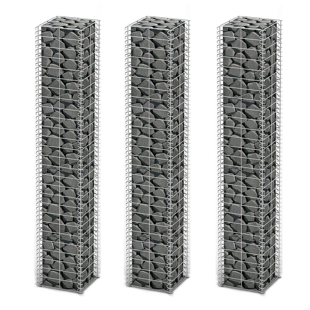 Cestas De Muro De Gaviones Alambre Galvanizado 25x25x150cm 3 Ud / Vetonek_2
