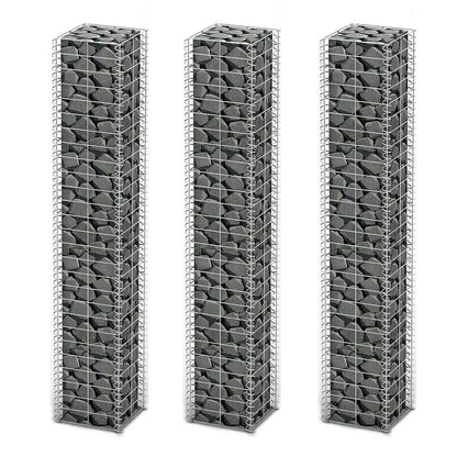 Cestas De Muro De Gaviones Alambre Galvanizado 25x25x150cm 3 Ud / Vetonek_2
