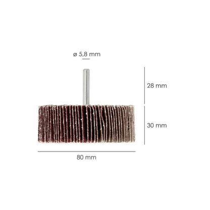 Abanico Lija Grano 40 Medida Ø 80 X 30 Mm. Disco Abrasivo Laminas, Ruedas Mil Hojas, Ruedas Abrasivas,lijado,desbaste,pulir_1