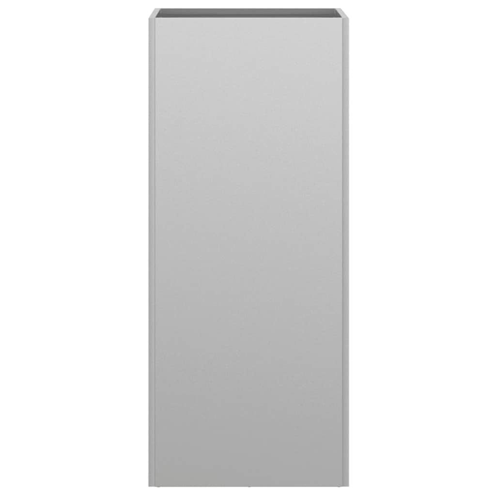 Jardinera De Acero Galvanizado Plateado 32x29x75 Cm_5