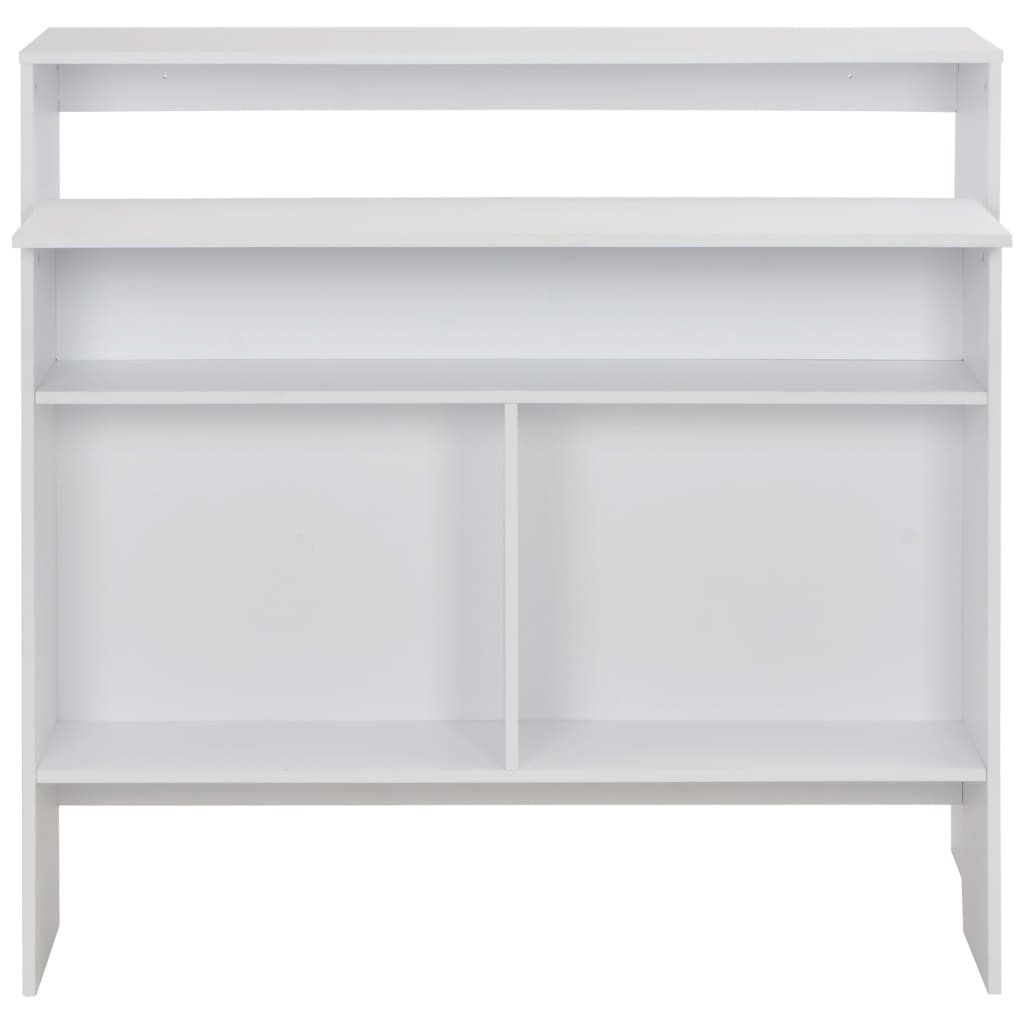 Mesa De Bar Con 2 Tableros Blanca 130x40x120 Cm_3