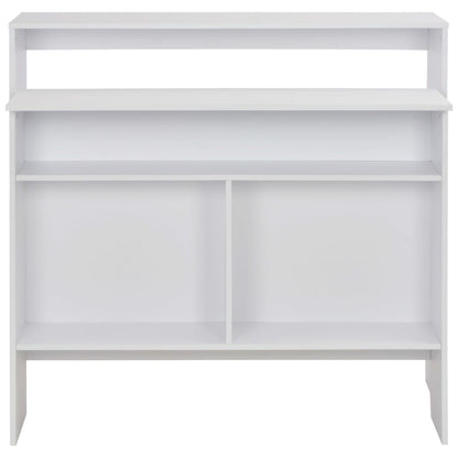 Mesa De Bar Con 2 Tableros Blanca 130x40x120 Cm_3