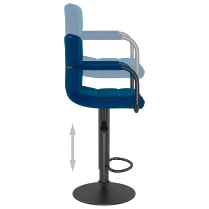 Taburete De Cocina Tela Azul_4