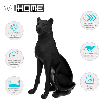 Wellhome Figura Pantera De Resina_1
