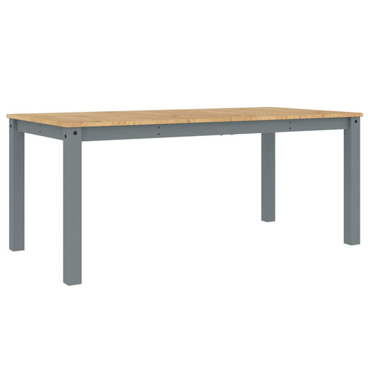 Mesa De Comedor Panama Madera Maciza De Pino Gris 180x90x75 Cm_0