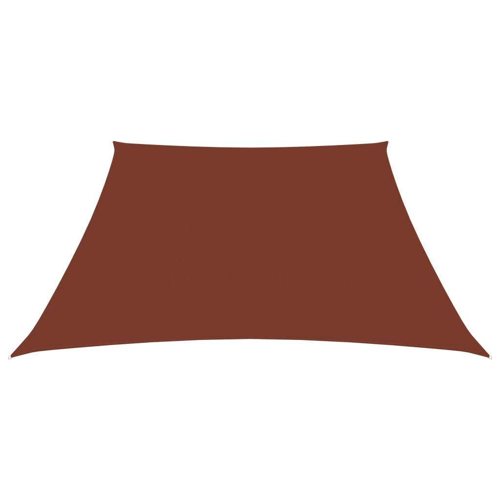 Vidaxl Toldo De Vela Trapezoidal Tela Oxford Terracota 3/4x3 M_1