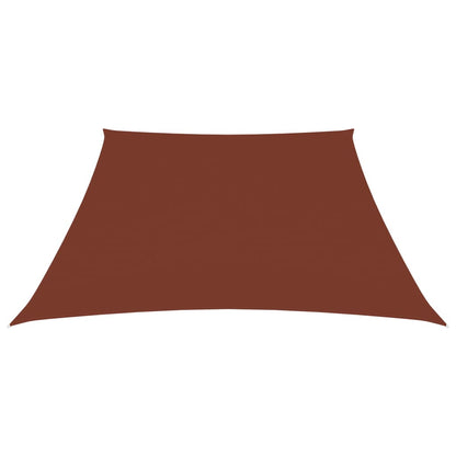 Vidaxl Toldo De Vela Trapezoidal Tela Oxford Terracota 3/4x3 M_1