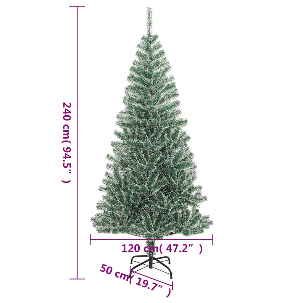 Vidaxl Árbol De Navidad Artificial Con 300 Led Bolas Y Nieve 240 Cm_2