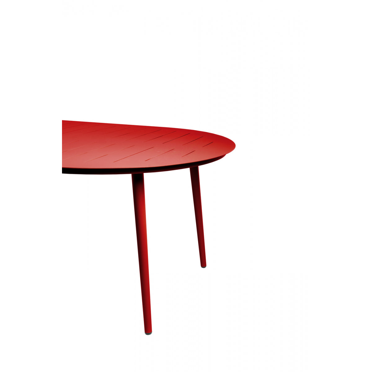 Inari Mesa De Jardín Ovalada De Aluminio Rojo Para 6 Personas 180x120xh75cm- Mobiliario De Jardín_2