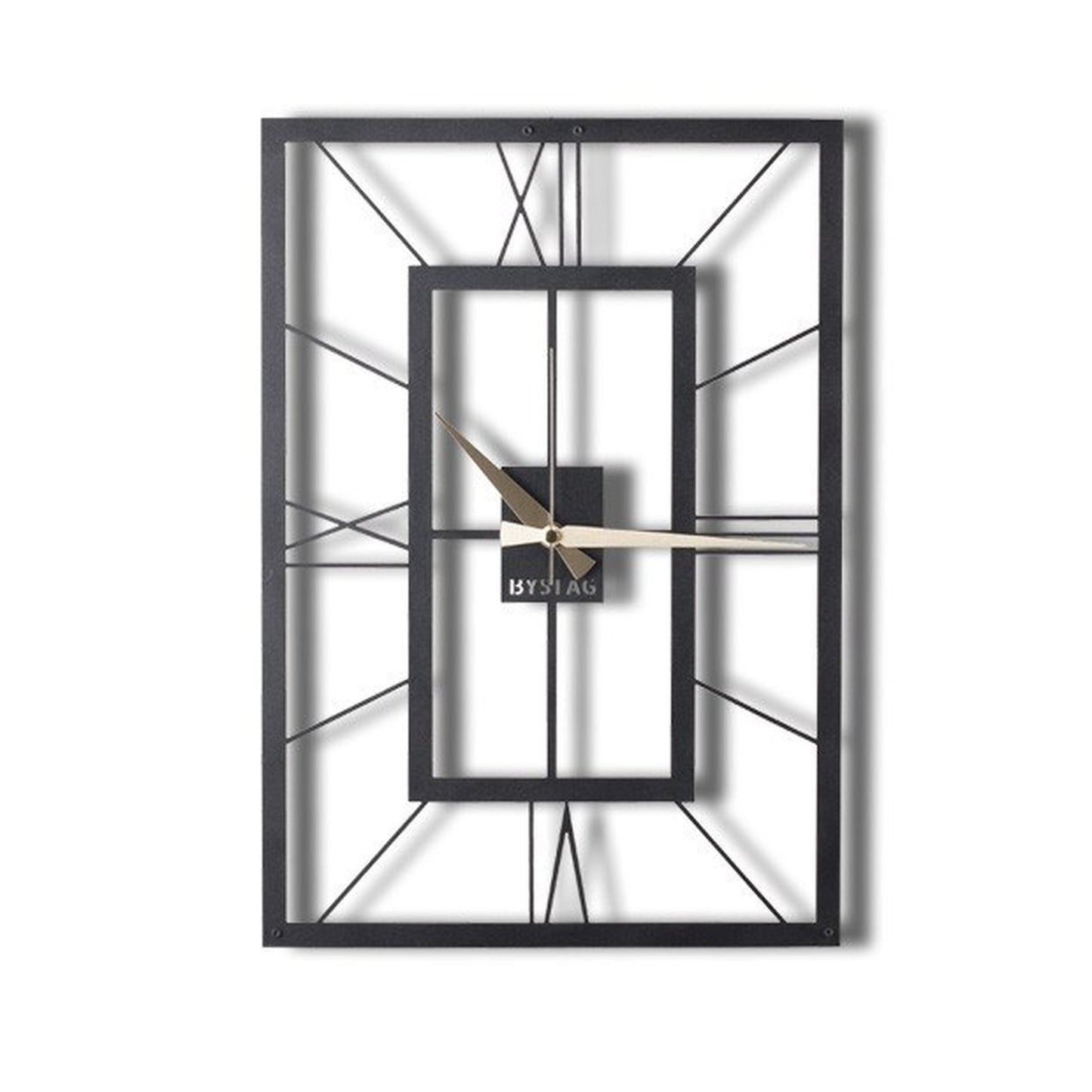 Reloj De Pared Cuadrado Metal 70x49_0