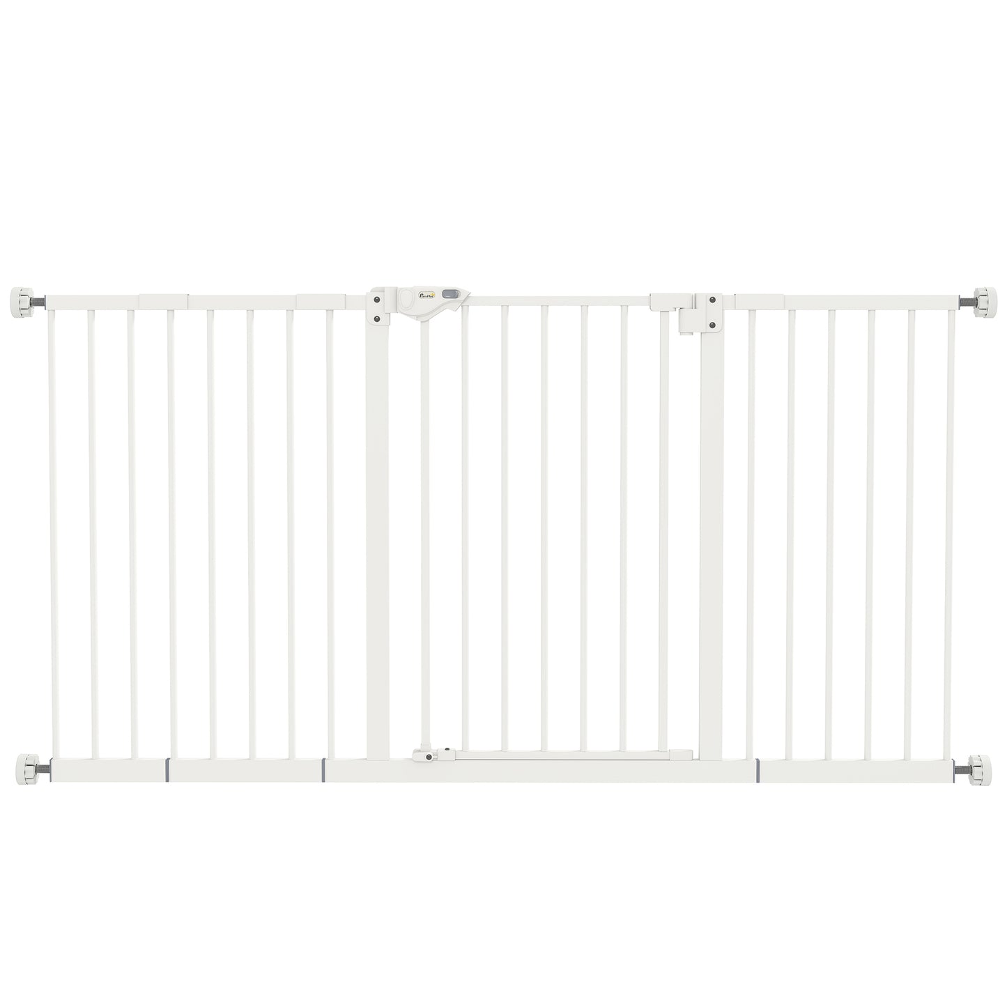 Pawhut Barrera De Seguridad Extensible Para Puertas 74-147,5x76,2 Cm Blanco_0
