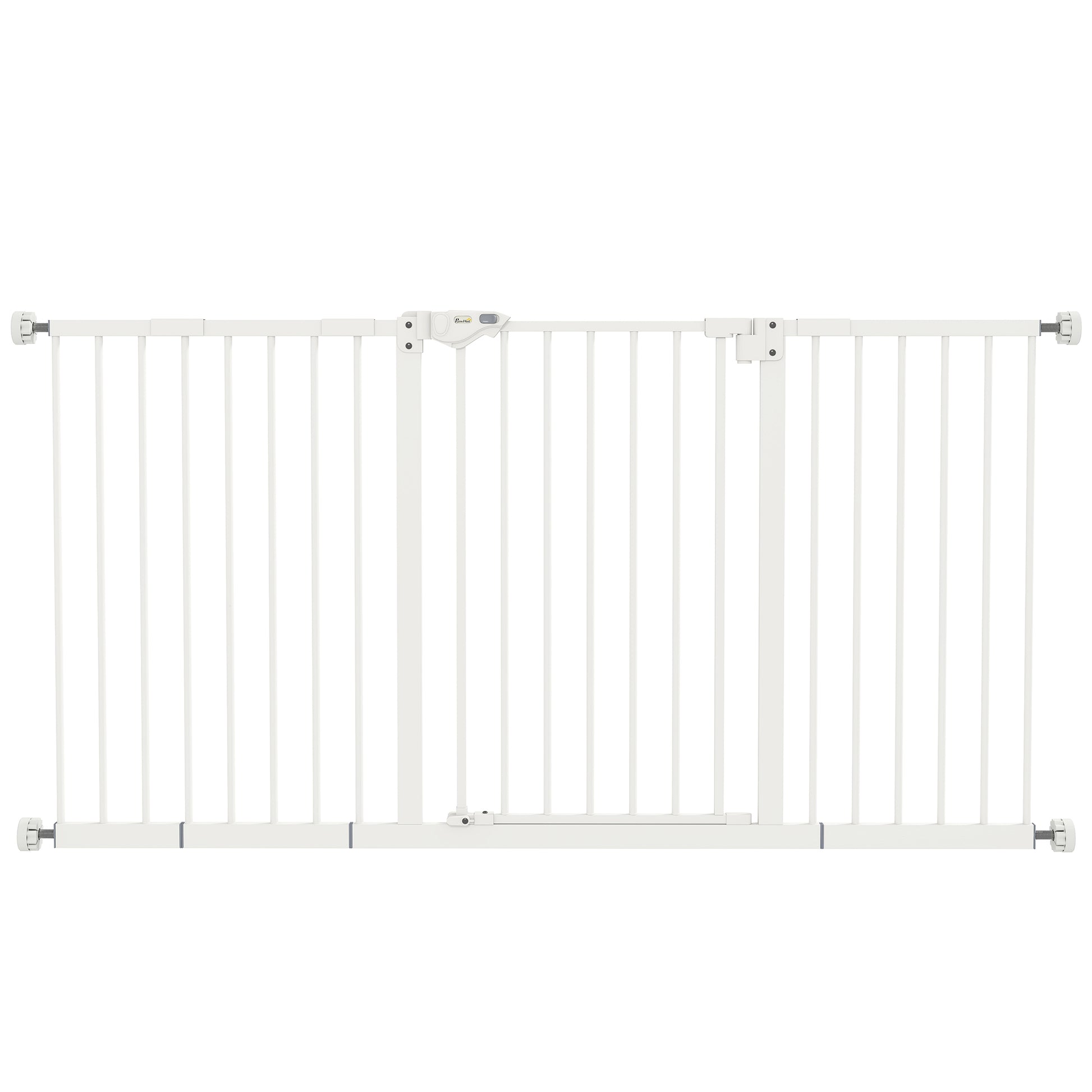Pawhut Barrera De Seguridad Extensible Para Puertas 74-147,5x76,2 Cm Blanco_0