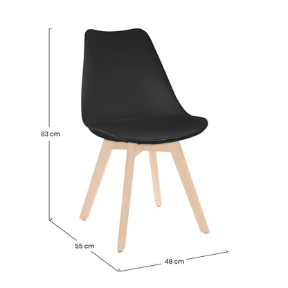Silla De Comedor Estilo Nórdico Daria 83x55x48cm Thinia Home_4