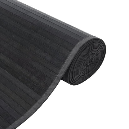 Vidaxl Alfombra Cuadrada Bambú Gris 100x100 Cm_3