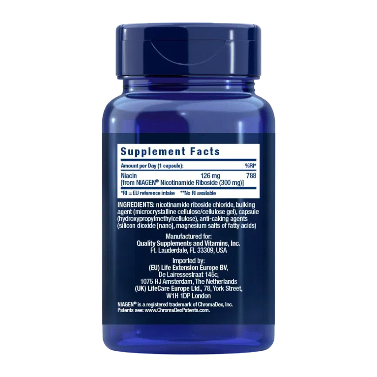 NAD+ Cell Formula 300 mg, Life Extension 30 cápsulas