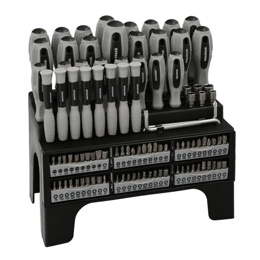 Juego De Destornilladores / Destorpuntas 100 Piezas Con Soporte Expositor