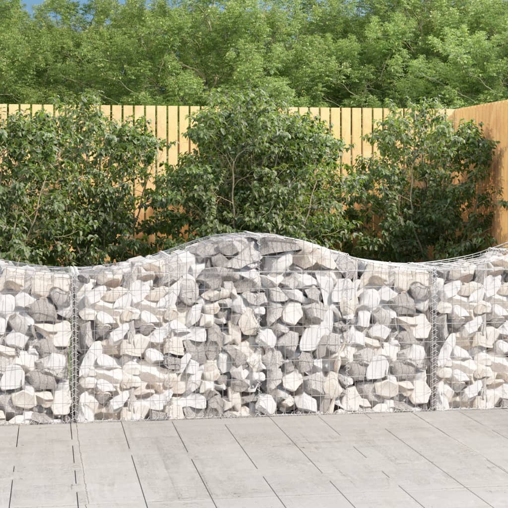 Cestas De Gaviones 40 Uds Forma De Arco Hierro 200x50x80/100 Cm_1