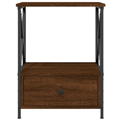 Mesitas Noche 2 Uds Madera Ingeniería Marrón Roble 50x41x65 Cm_4