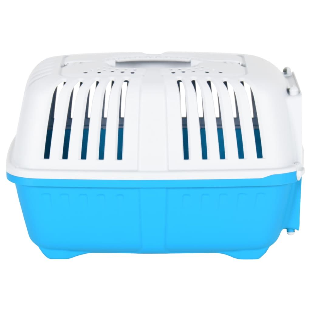 Vidaxl Transportín De Mascota Blanco Azul Polipropileno 55x36x36 Cm_4