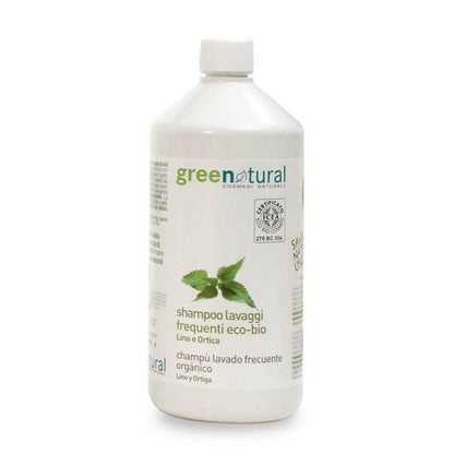 Champú lavados frecuentes lino y ortiga Greenatural 1 L