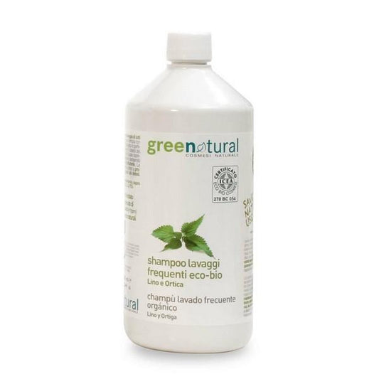 Champú lavados frecuentes lino y ortiga Greenatural 1 L