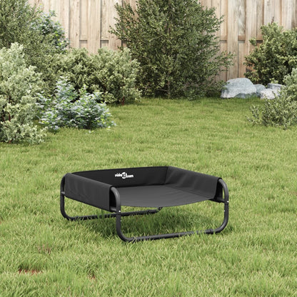 Vidaxl Cama Elevada Para Perros Tela Oxford Y Acero Gris Antracita_5