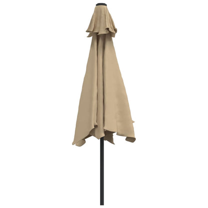 Sombrilla De Jardín Con Palo De Metal Taupe 300 Cm_2