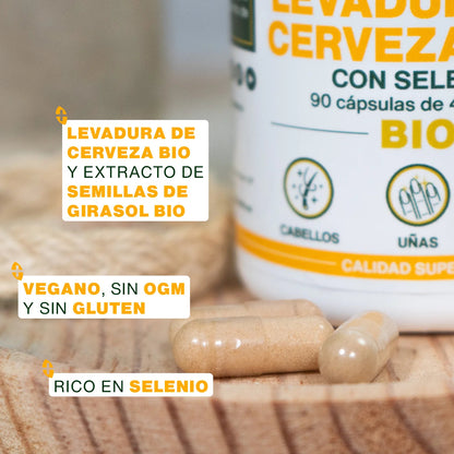 Levadura De Cerveza Viva Bio, Con Selenio | 90 Cápsulas_2