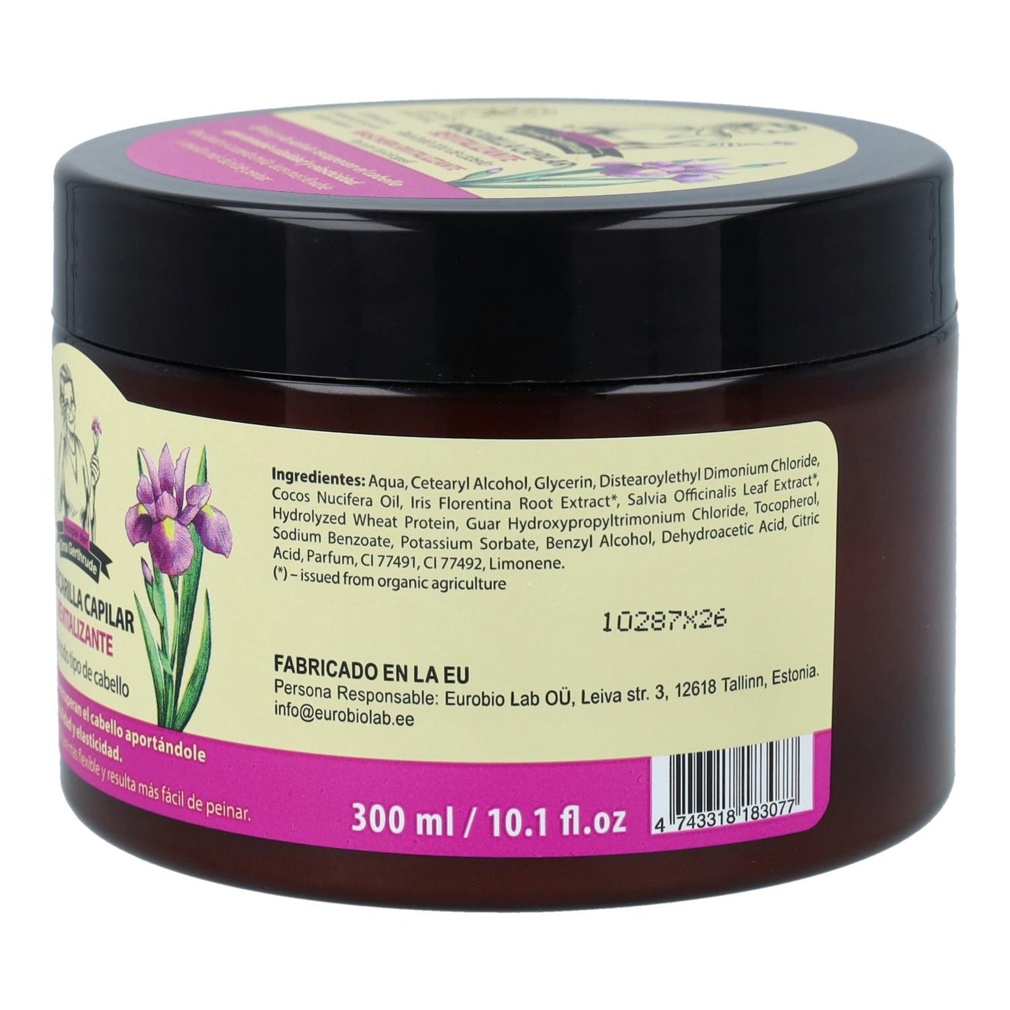 Mascarilla capilar revitalizante cabellos normales  Oma Gertrude, 300 ml