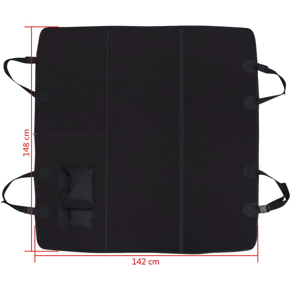 Vidaxl Funda De Asiento De Coche Para Mascotas 148x142 Cm Negra_2