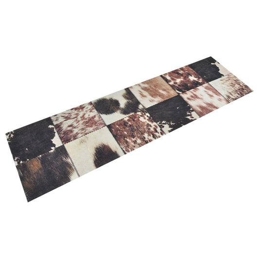 Vidaxl Alfombra De Cocina Lavable Terciopelo Piel De Animal 45x150 Cm_0
