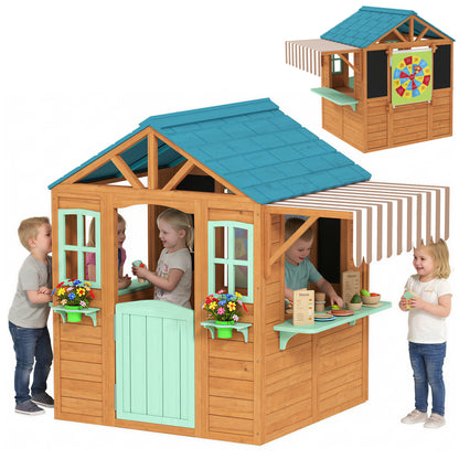 Aiyaplay Casita Infantil Exterior E Interior De Madera_0