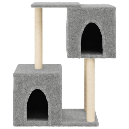 Vidaxl Rascador Para Gatos Con Postes De Sisal Gris Claro 86 Cm_3