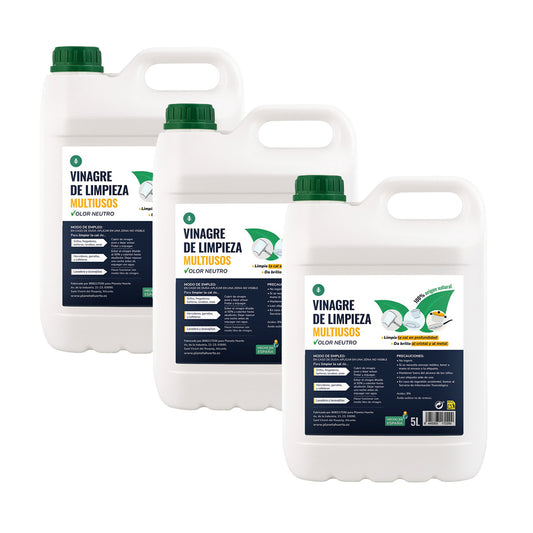 Pack 3x Vinagre Blanco de Limpieza Planeta Huerto 5 L