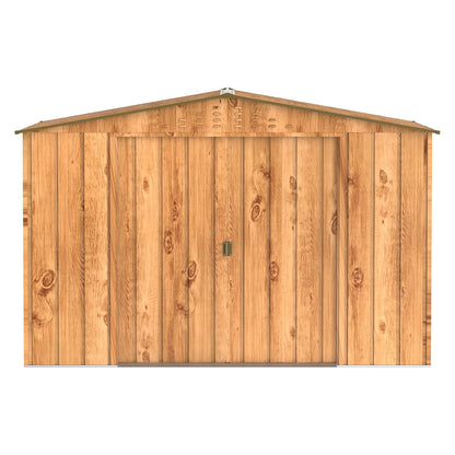 Caseta Jardín Top Hércules 10×8 Metal Imitación Madera_1