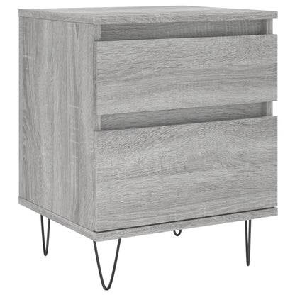 Mesita De Noche 2 Uds Madera Ingeniería Gris Sonoma 40x35x50 Cm_3