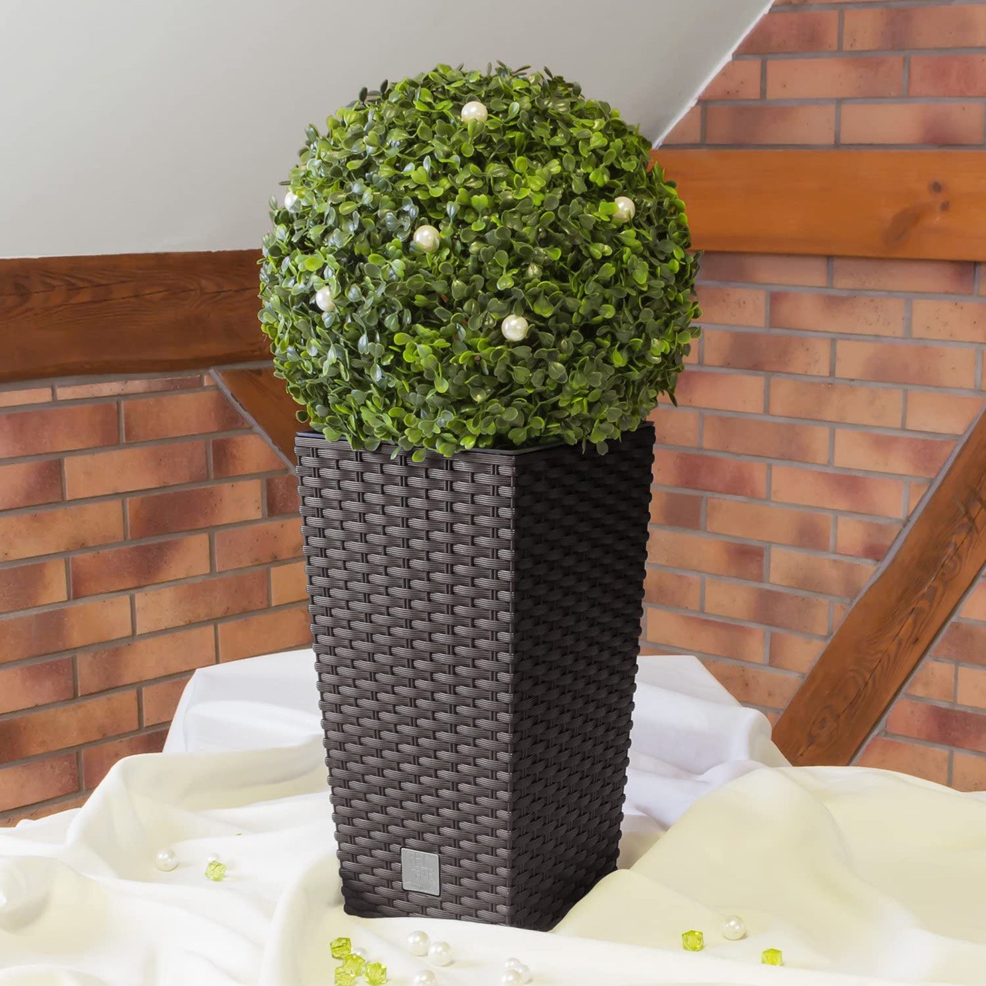 Maceta Rato De 49 Litros Con Inserto 32,5 X 32,5 X 61 Cm En Color Ocre Oscuro_5