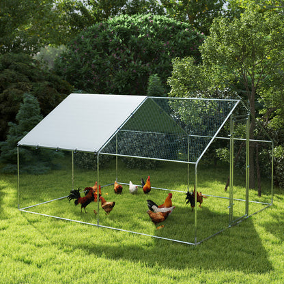 Pawhut Gallinero Para Exterior 3x3,4x1,9 M Con Cubierta Anti-uv E Impermeable_3