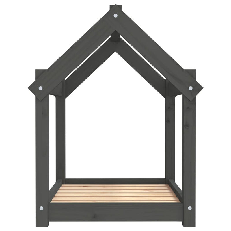 Vidaxl Cama Para Perros Madera Maciza De Pino Gris 71x55x70 Cm_5