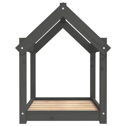 Vidaxl Cama Para Perros Madera Maciza De Pino Gris 71x55x70 Cm_5