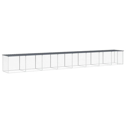 Vidaxl Gallinero Con Techo Acero Galvanizado Antracita 803x98x90 Cm_0