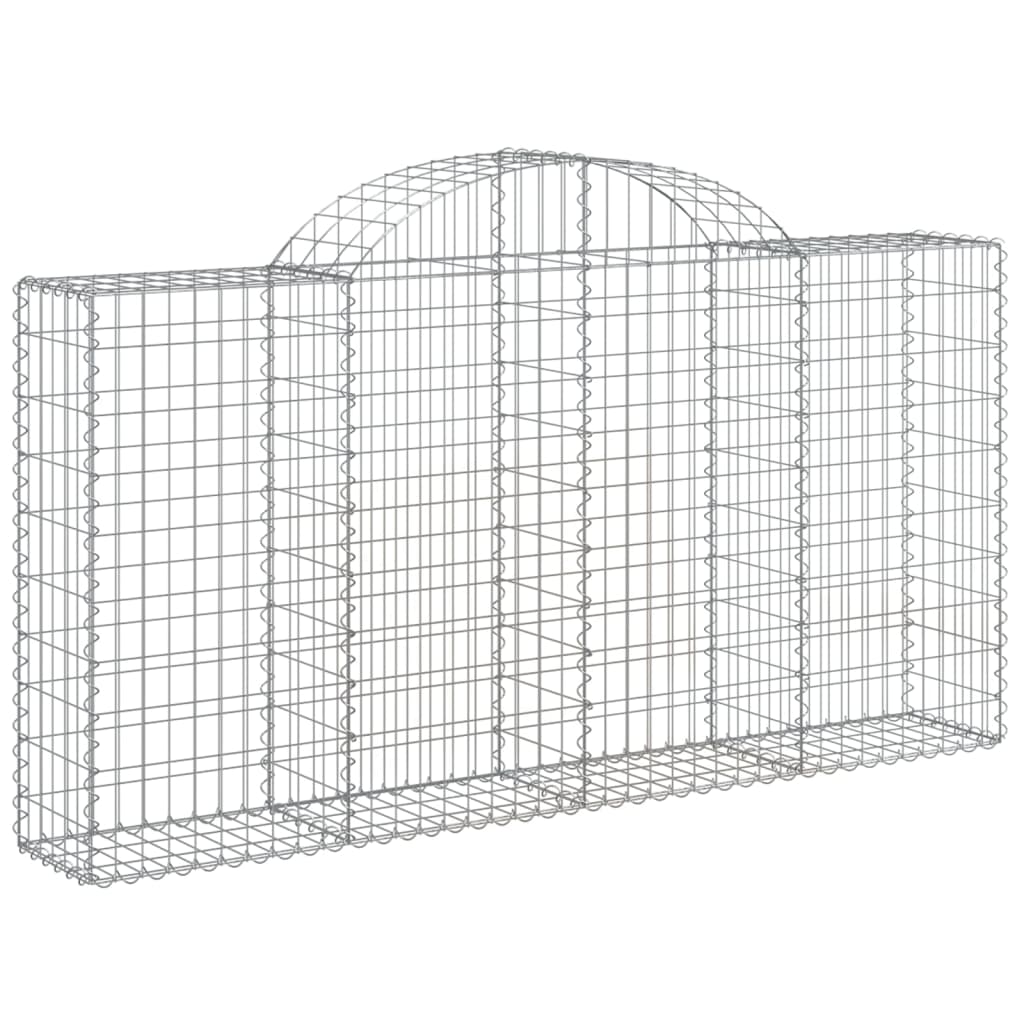 Cestas Gaviones 15 Uds Forma De Arco Hierro 200x30x100/120 Cm_2
