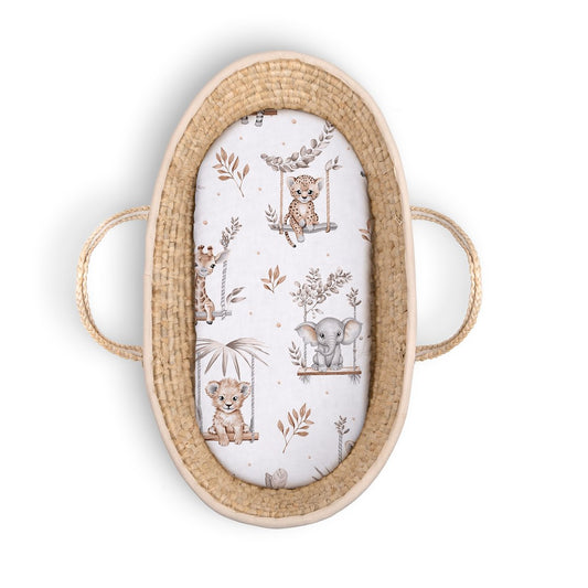 Colorful World Sábana Bajera Algodón Para Capazo 35x80 Cm Africa World