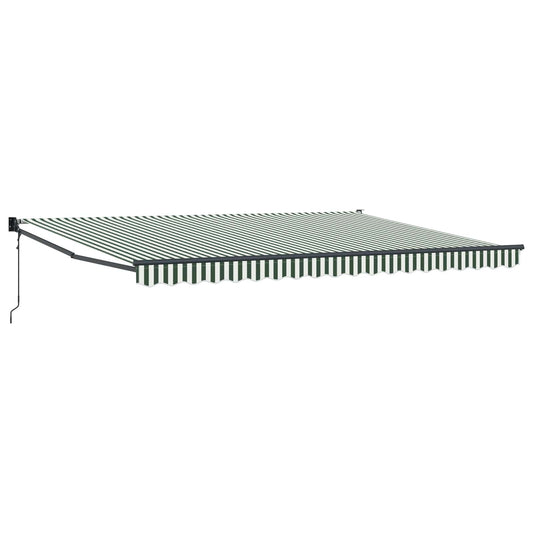 Toldo Retráctil Verde Y Blanco 450 X 300 X 165 Cm_0