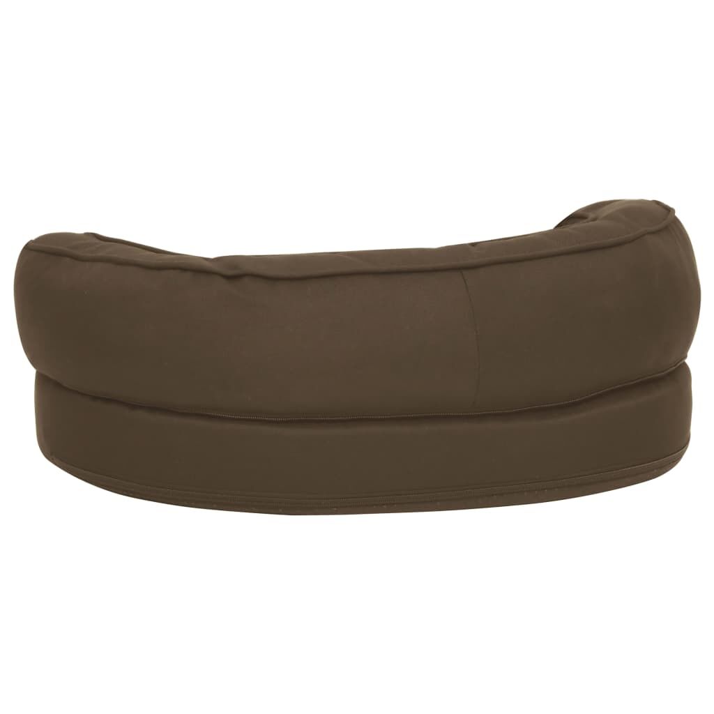 Vidaxl Colchón De Cama De Perro Ergonómico Aspecto Lino Marrón 60x42cm_4