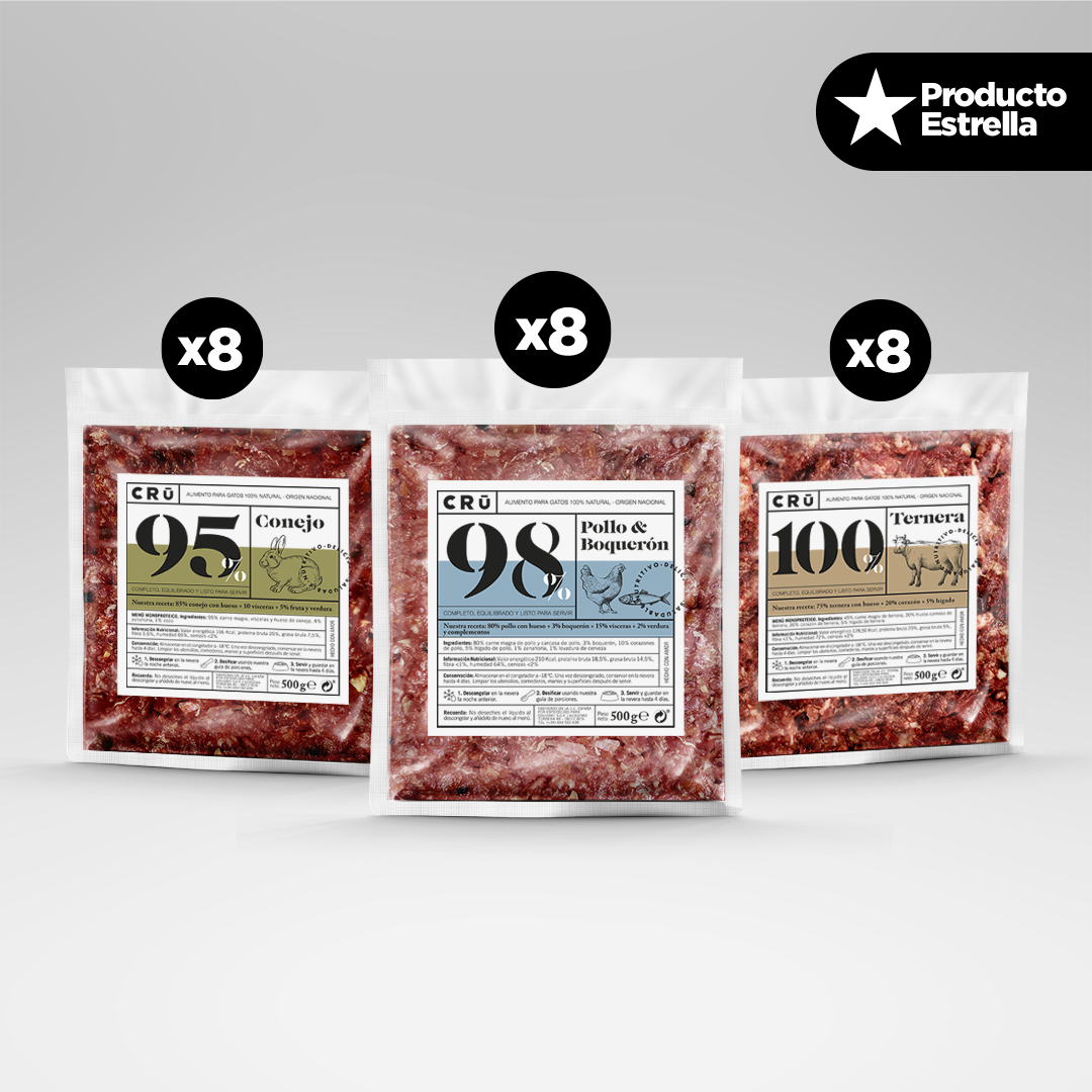 Super Cru Box - Dieta Barf Para Gato 24 Paquetes_0