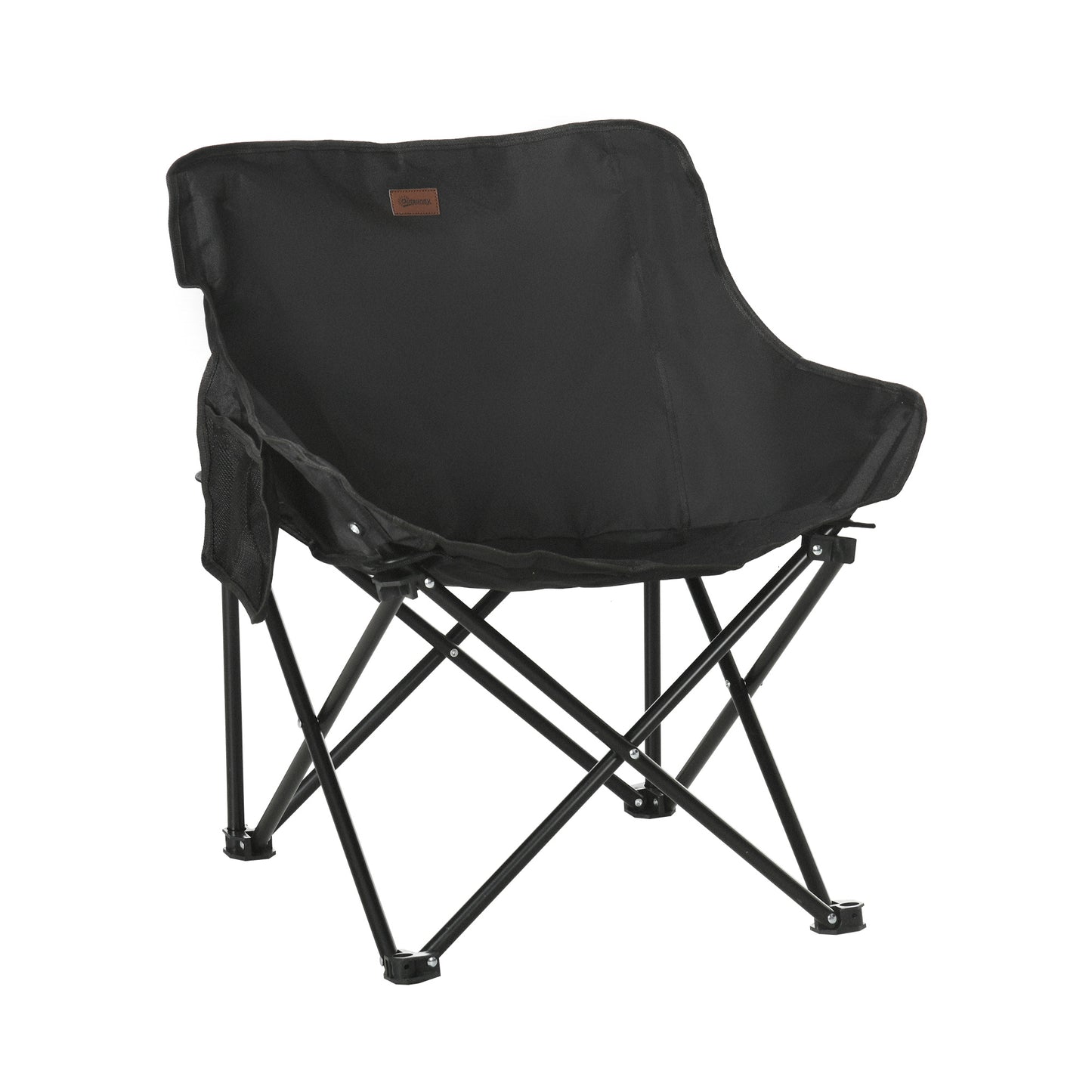 Outsunny Silla De Camping Plegable Con Bolsa De Transporte Carga 110 Kg Negro_0