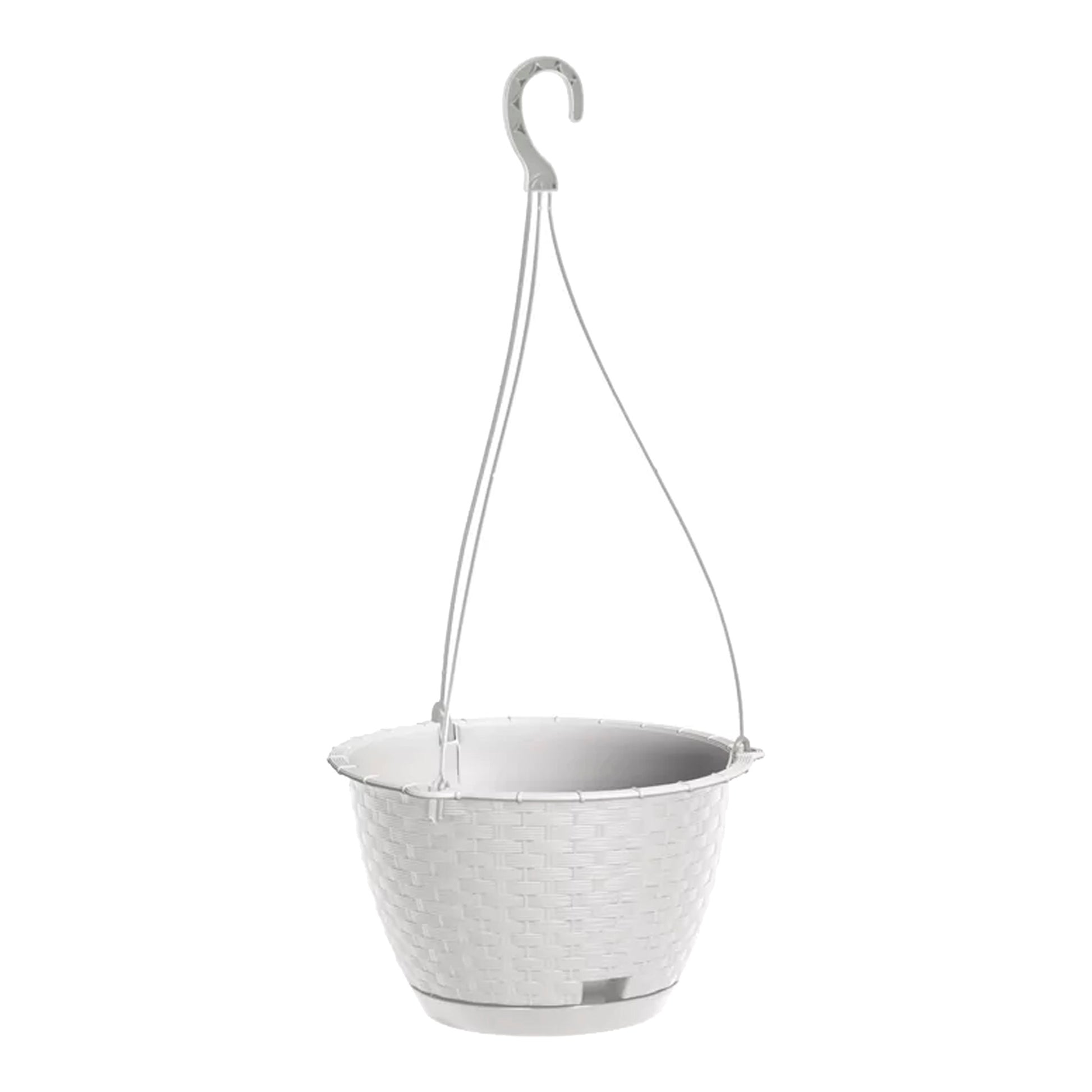 Macetero Colgante Ratolla Round W 3,4l., Dimensiones (mm) 217x217x142, Color Blanco_0