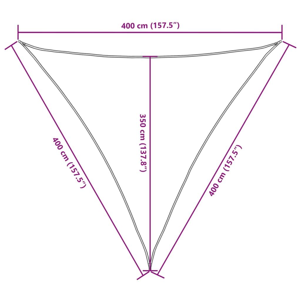 Vidaxl Toldo De Vela Triangular Tela Oxford Negro 4x4x4 M_2